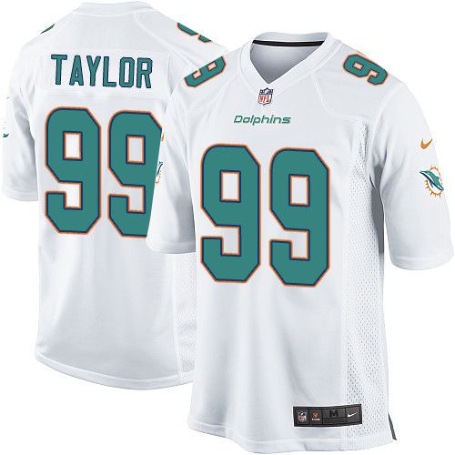 Men Miami Dolphins 99 Jason Taylor Nike White Game Retired Player NFL Jersey